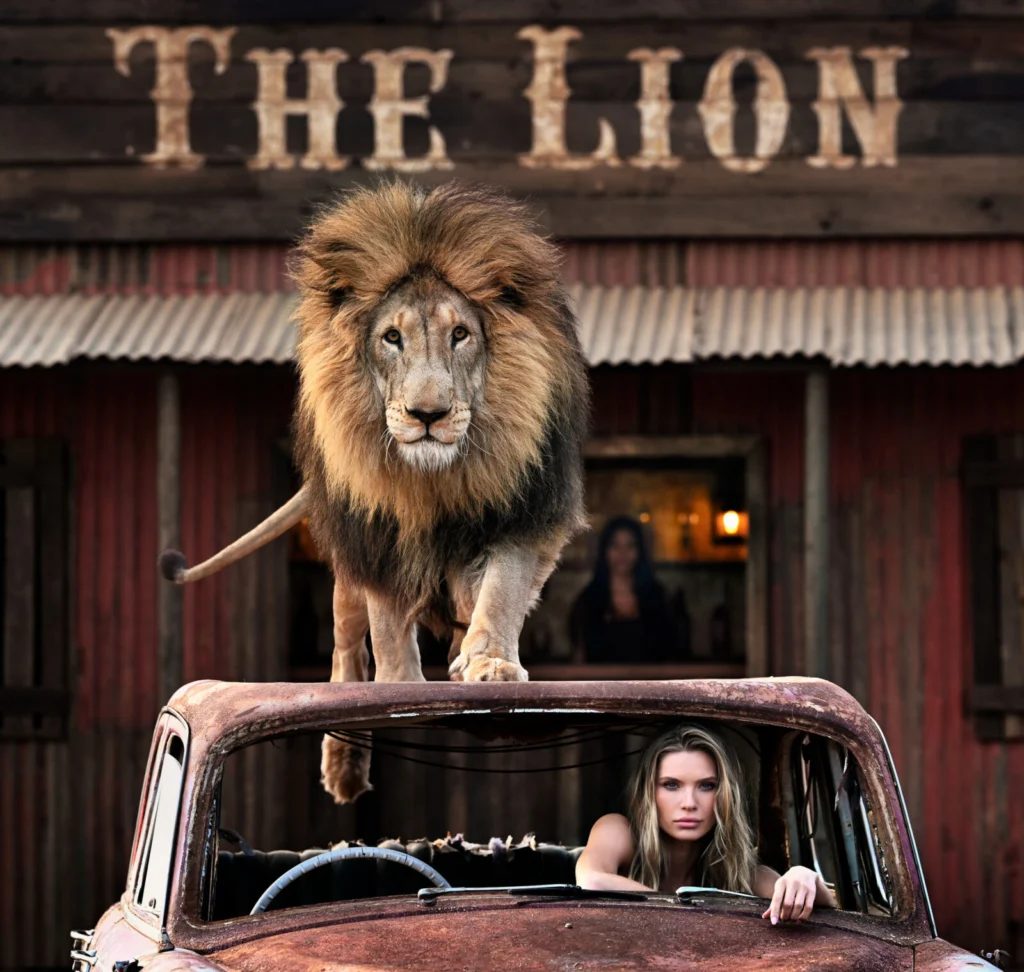 David Yarrow • Cat on a Hot Tin Roof, Dinokeng, South Africa (colour) • 2026
